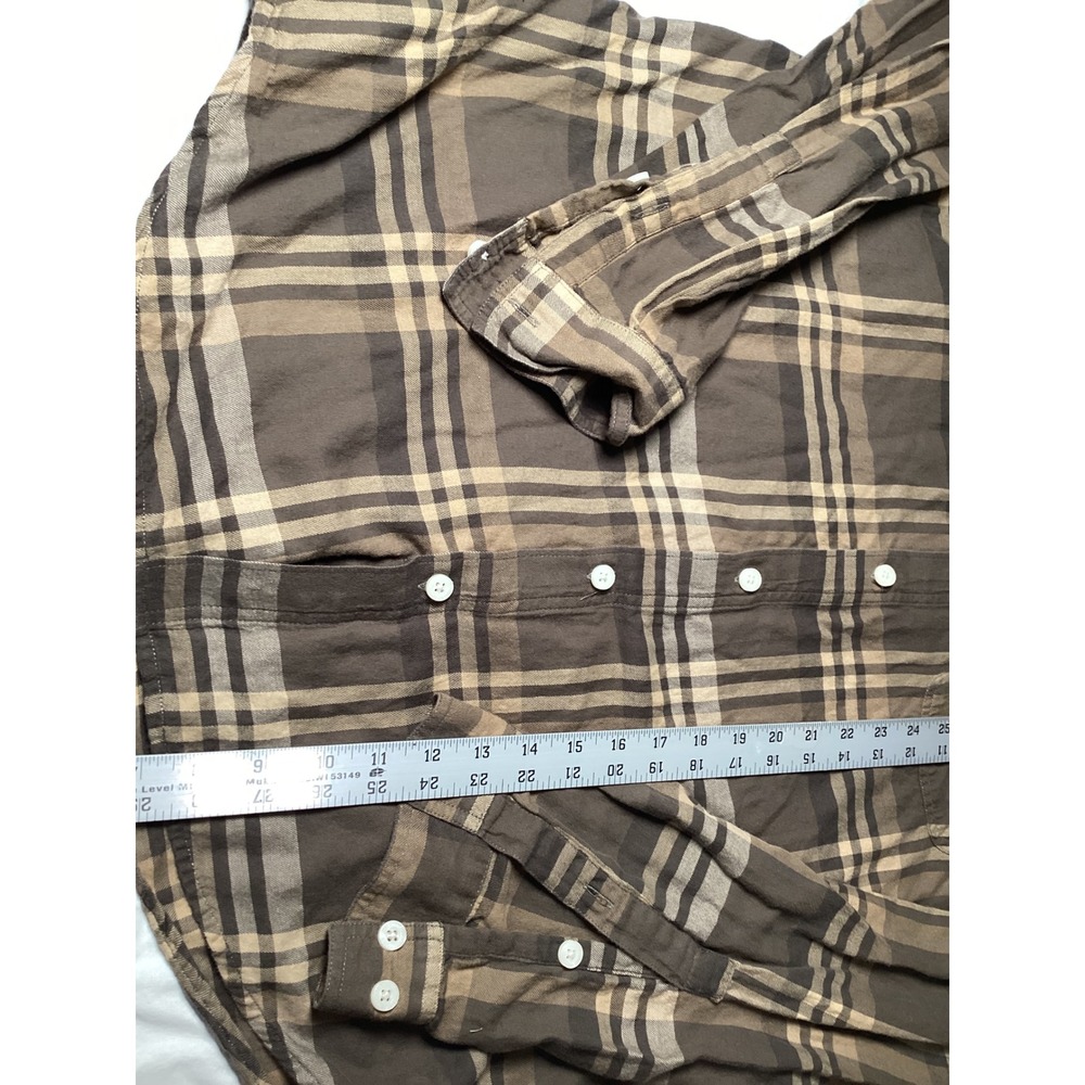 Columbia Mens Brown Plaid Long Sleeve Button Down Cotton Shirt Large RN69724 - Picture 6 of 6